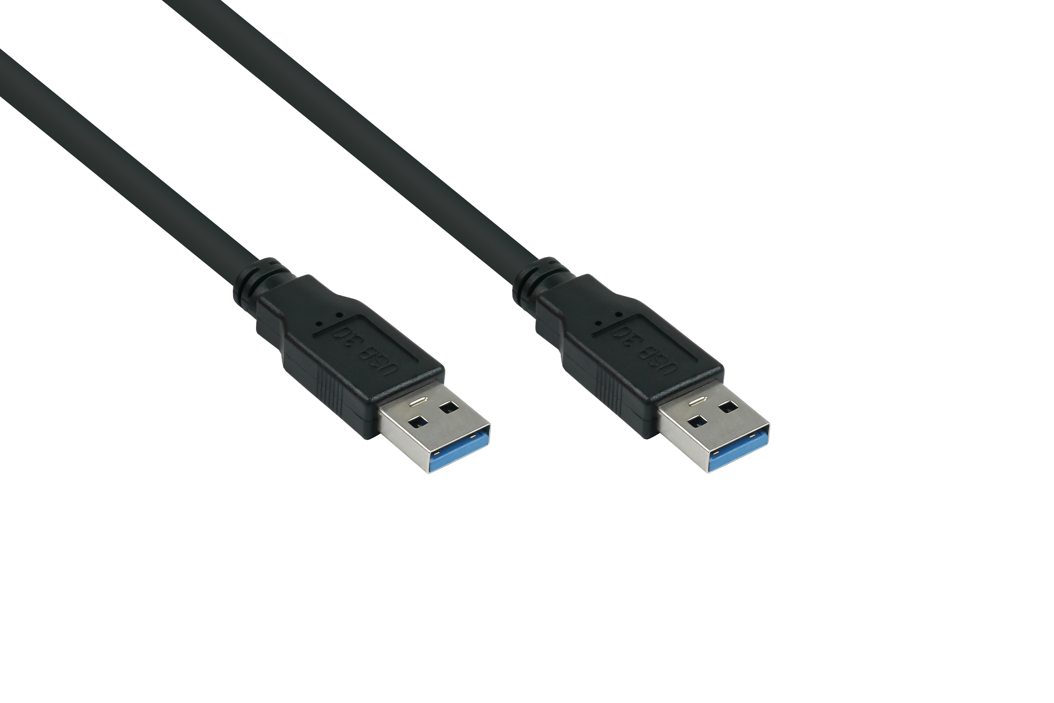 KABELMEISTER Stecker A an Stecker 3.0 USB A,Premium, AWG28 UL, KUPFER, / schwarz AWG24, Kabel