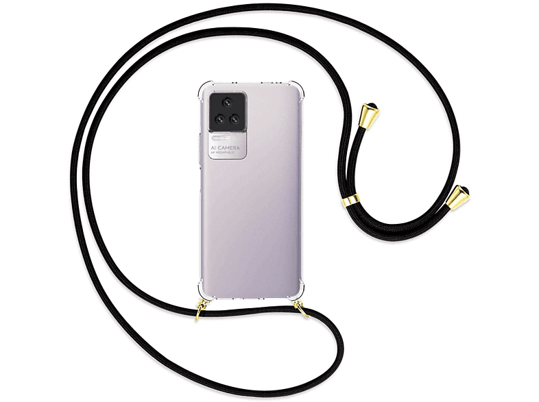 MTB MORE ENERGY Umhänge-Hülle Backcover, Schwarz Gold Poco Kordel, 5G, F4 Xiaomi, mit 