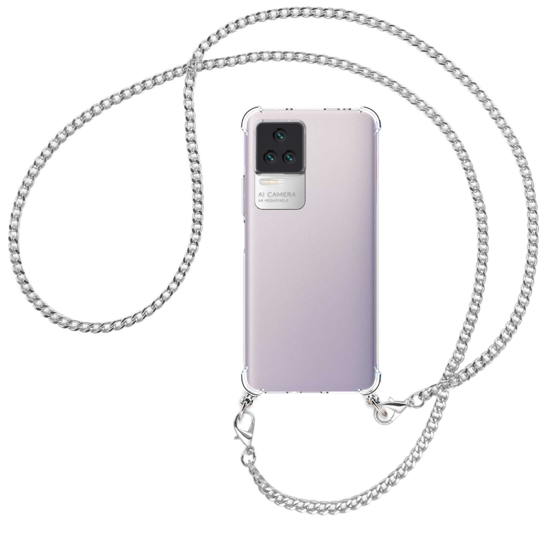 MTB MORE ENERGY Poco Kette 5G, Xiaomi, mit Umhänge-Hülle (silber) F4 Metallkette, Backcover