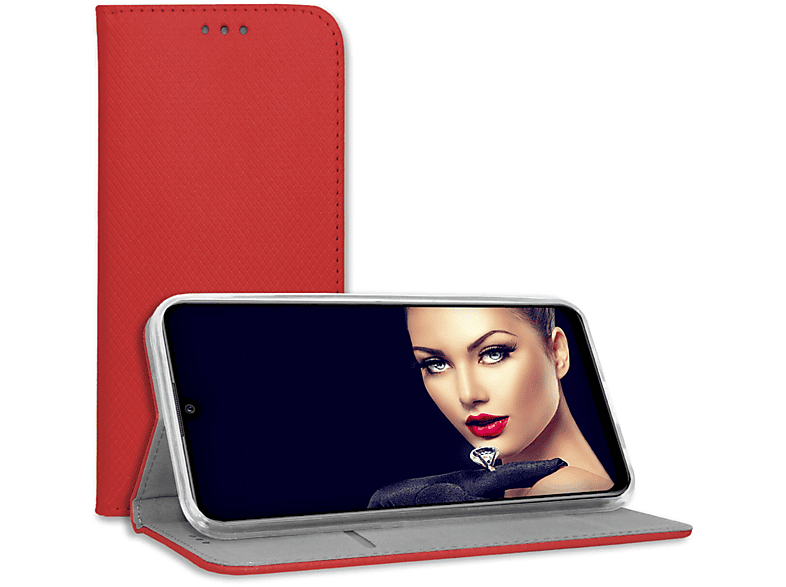 MTB MORE ENERGY Smart Magnet Klapphülle, Bookcover, Samsung, Galaxy M53 5G, Rot