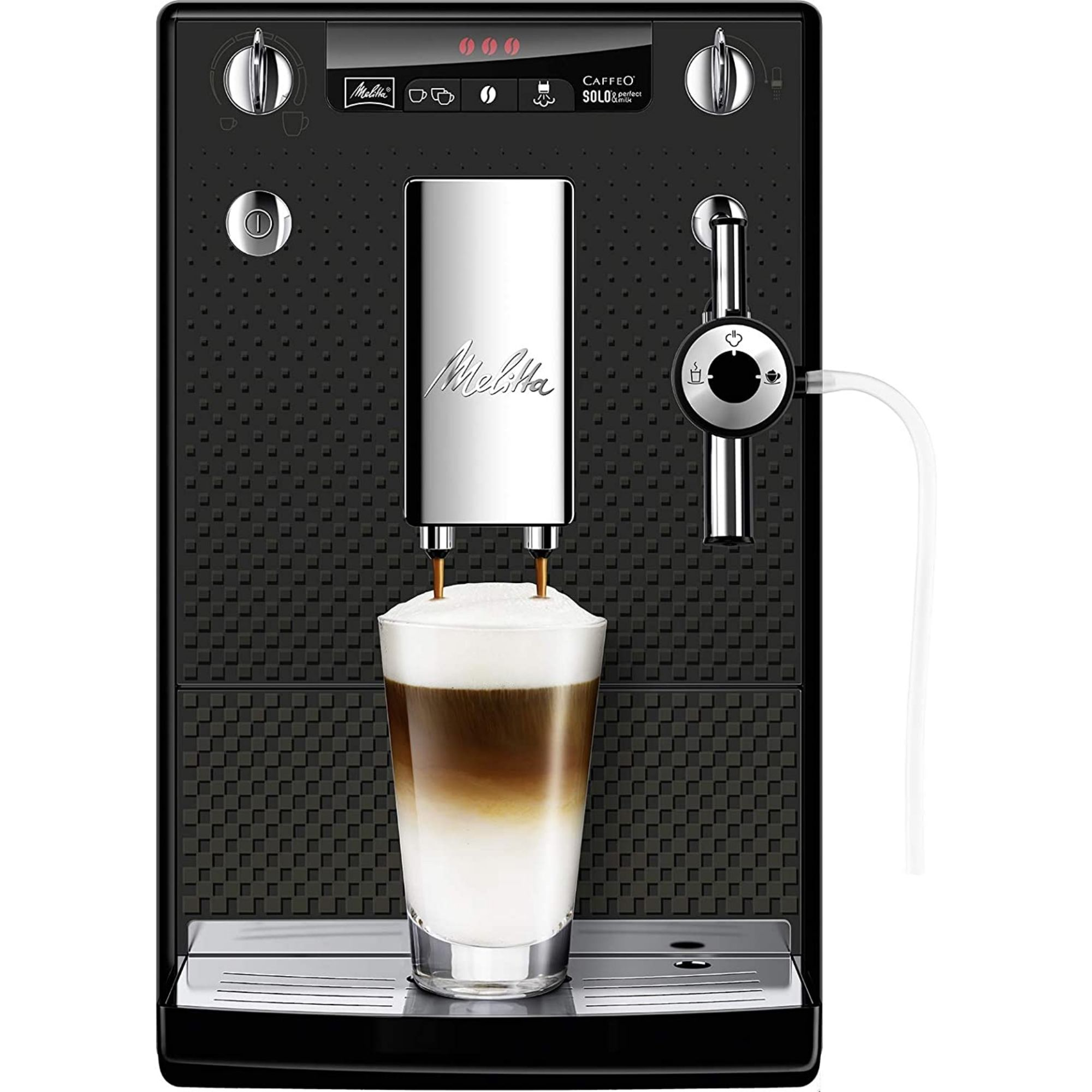 Cafetera automática - E957-305 MELITTA, 15 barbar, 1400 W, 2 tazas, Negro