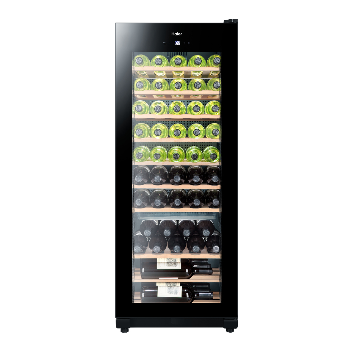 Vinoteca libre instalación - WS50GA HAIER, 50 botellas, Negro