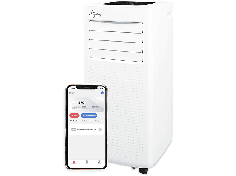 SUNTEC CoolFixx 2.6 Eco R290 APP Mobiles Klimagerät Weiß (Max. Raumgröße: 34 m², EEK: A)