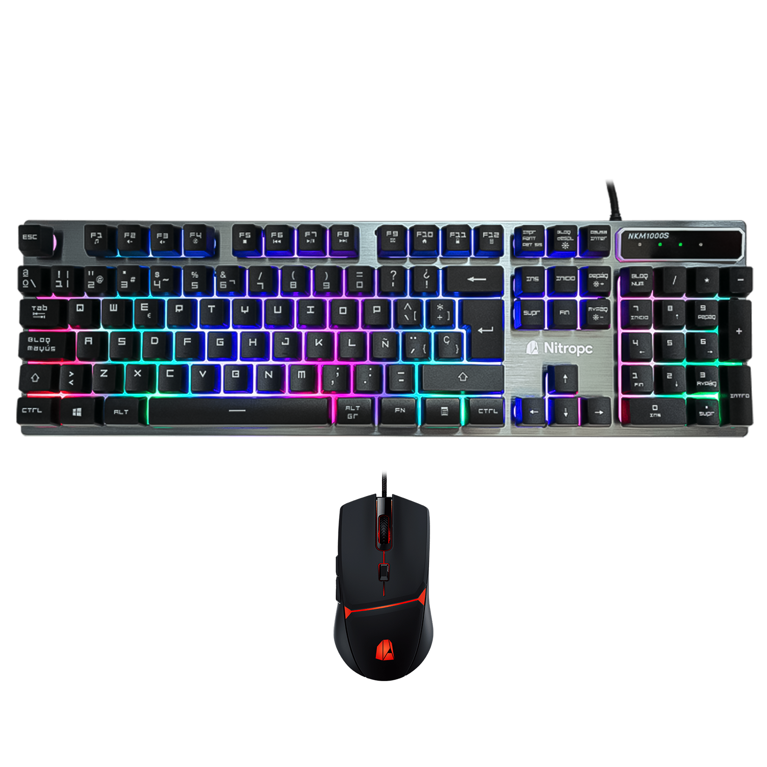 Pack gaming - NITROPC Core Strike Pack, Con cable, Negro
