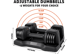 POPBUY HT-80001 2 Set Dumbbell, Schwarz