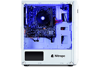 PC Gaming  - Avanzado Bronze NITROPC, AMD Ryzen 3 PRO 4350G (4 núcleos, 8 hilos | de 3,80 GHz hasta 4,0 GHz), 16 GB, 256 GB, 1 TB, AMD Radeon RX Vega 6, Windows 11 Home, Blanco