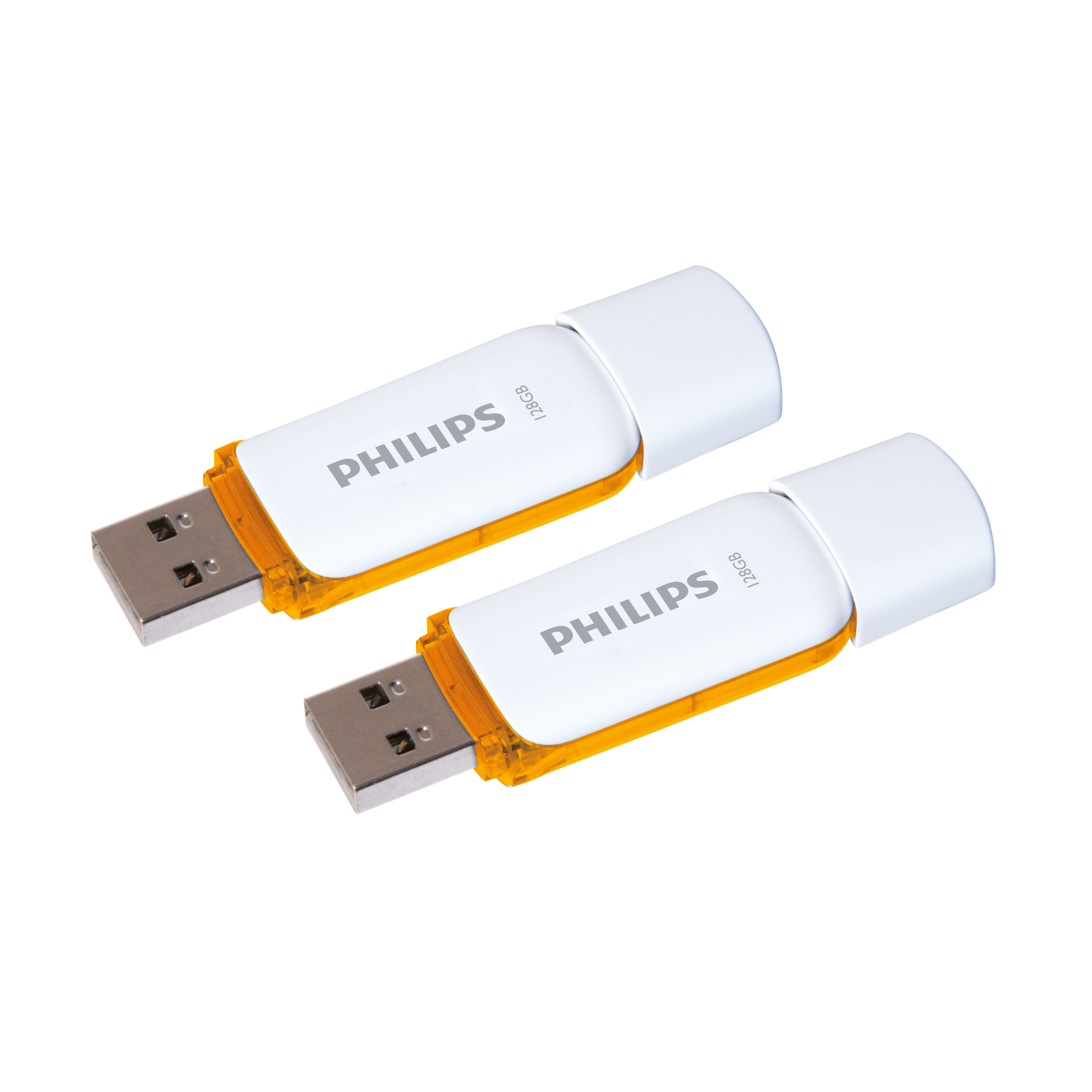2er USB-Stick Sunrise Pack Edition PHILIPS (Weiß, GB) Snow Orange®, 128