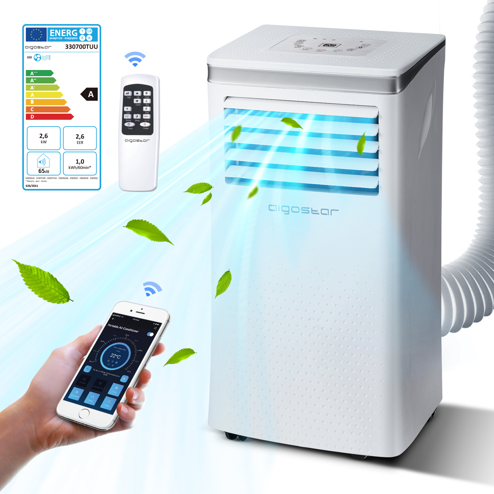 Climatizadores evaporativos Freeze Smart;AIGOSTAR, Blanco