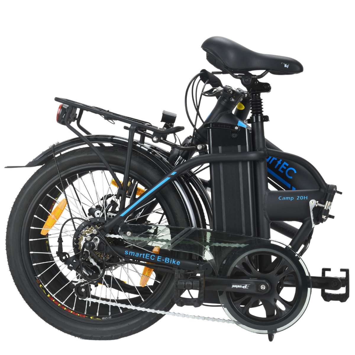 SMARTEC Camp 20H mit Transporttasche Kompakt-/Faltrad (Laufradgröße: 20 Zoll, Unisex-Rad, Schwarz)