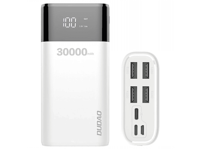 DUDAO K8Max white Powerbank 30000mAh Weiß