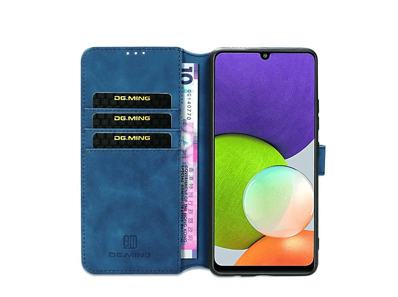 MING Blau Galaxy Samsung, Bookcover, DG A21s, Klappbare,