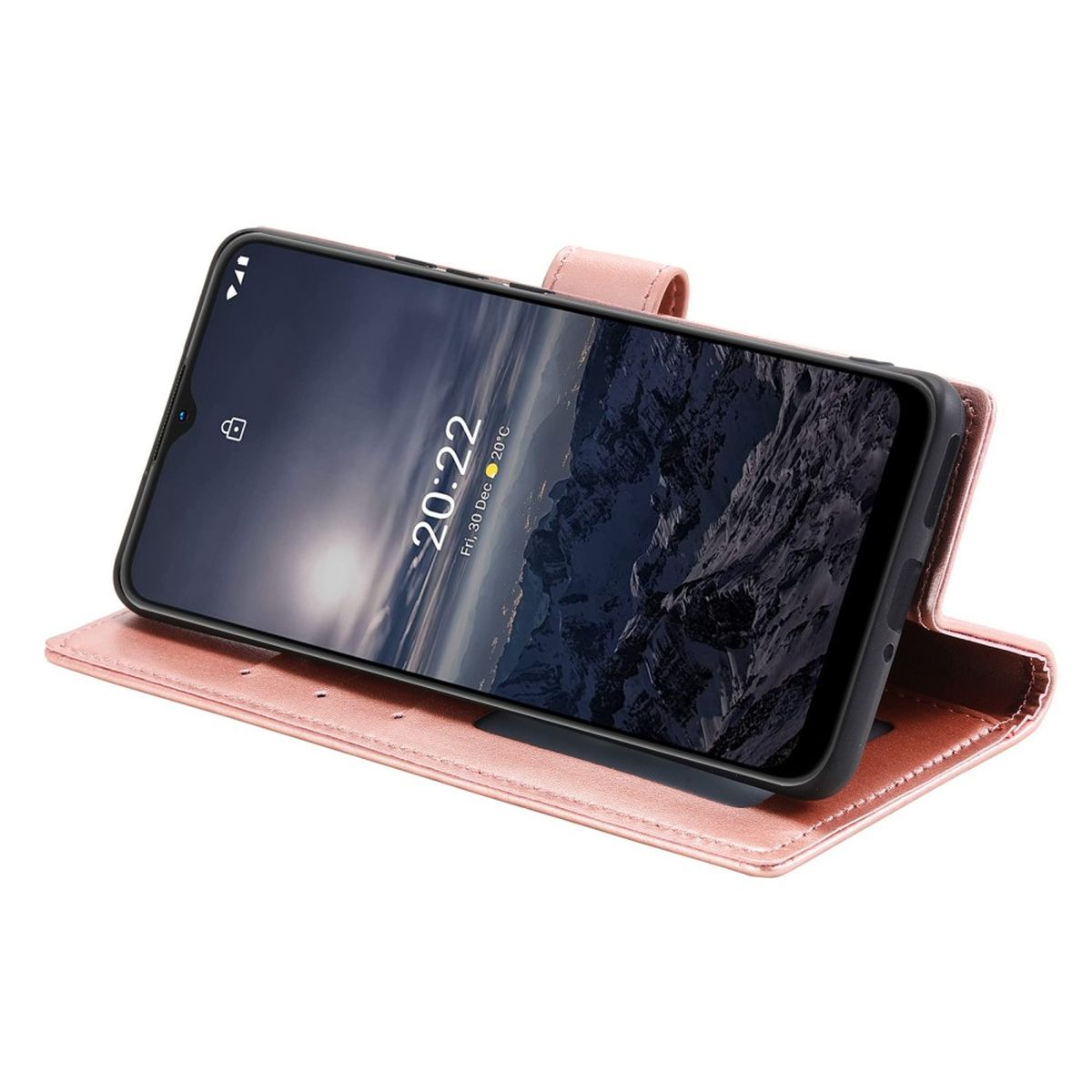 COVERKINGZ Klapphülle Rosegold Bookcover, mit Nokia, Muster, / G21 Mandala G11