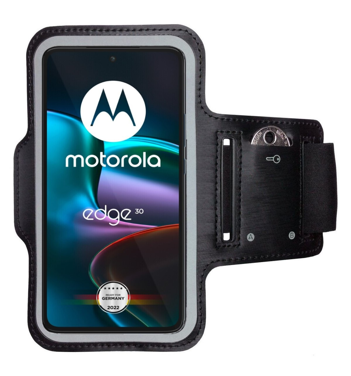 Motorola, 30, Sportarmband, Armtasche, Schwarz Edge COVERKINGZ