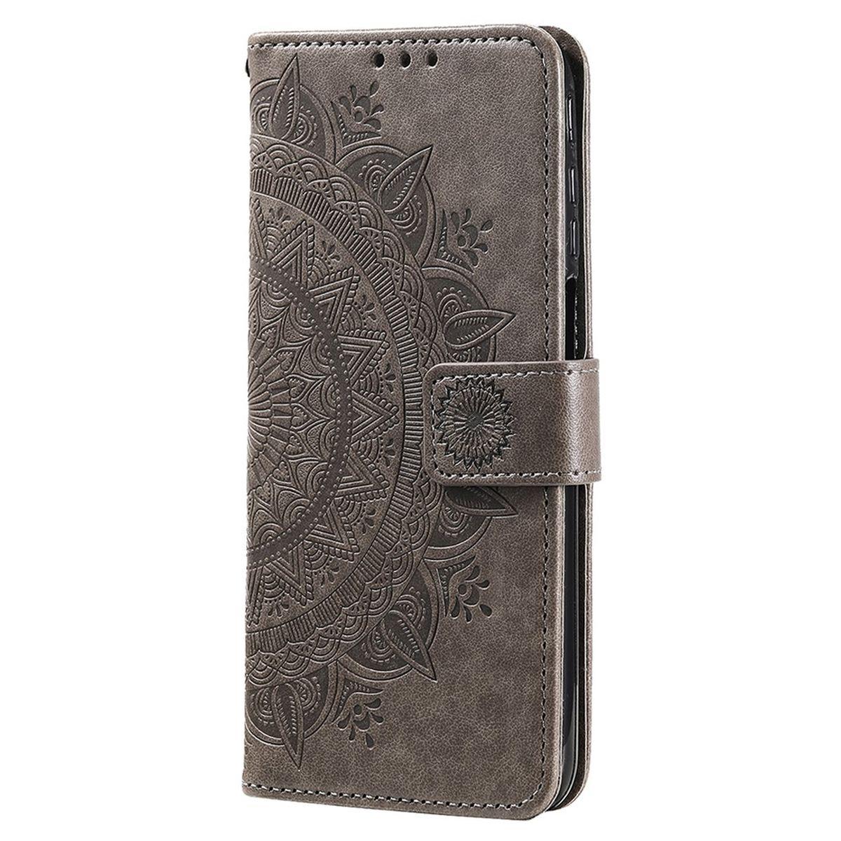 Redmi Note Poco Bookcover, 4G COVERKINGZ Xiaomi, 11S 4G Grau Note Mandala Muster, M4 / 11 Klapphülle mit Pro, /