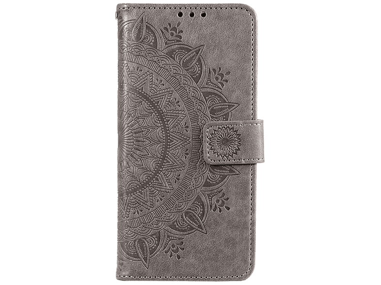 COVERKINGZ Grau mit G11, Nokia, Klapphülle Bookcover, Muster, Mandala / G21