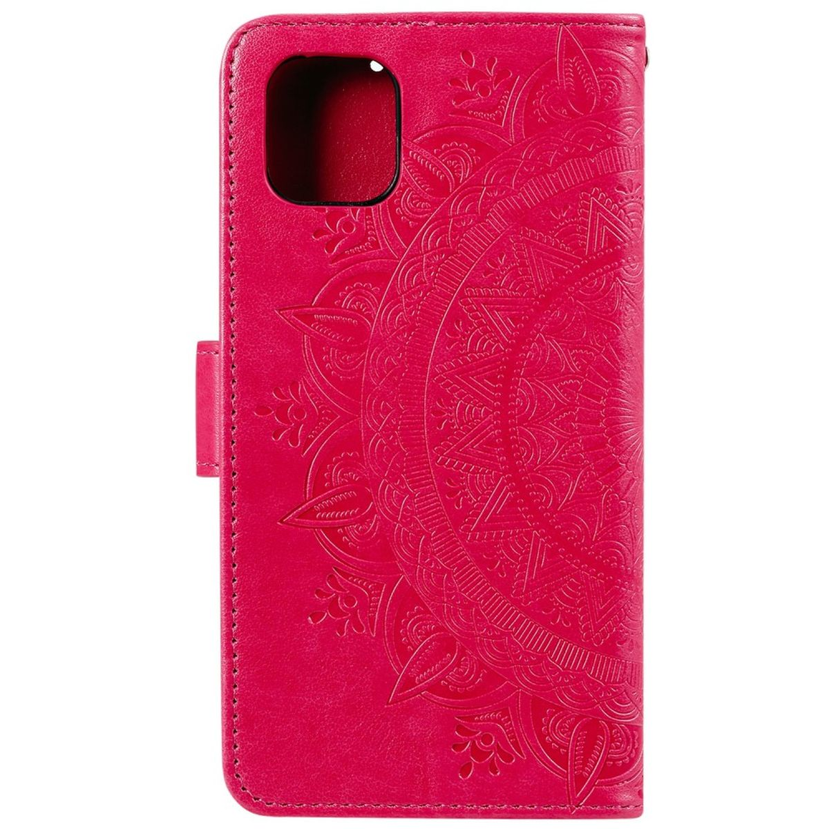 COVERKINGZ Klapphülle mit Samsung, Pink Bookcover, Mandala Galaxy Muster, A03