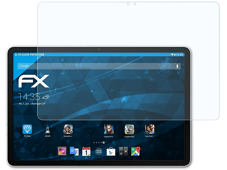 Displayschutz(für FX-Clear ATFOLIX Samsung Galaxy S8) 2x Tab