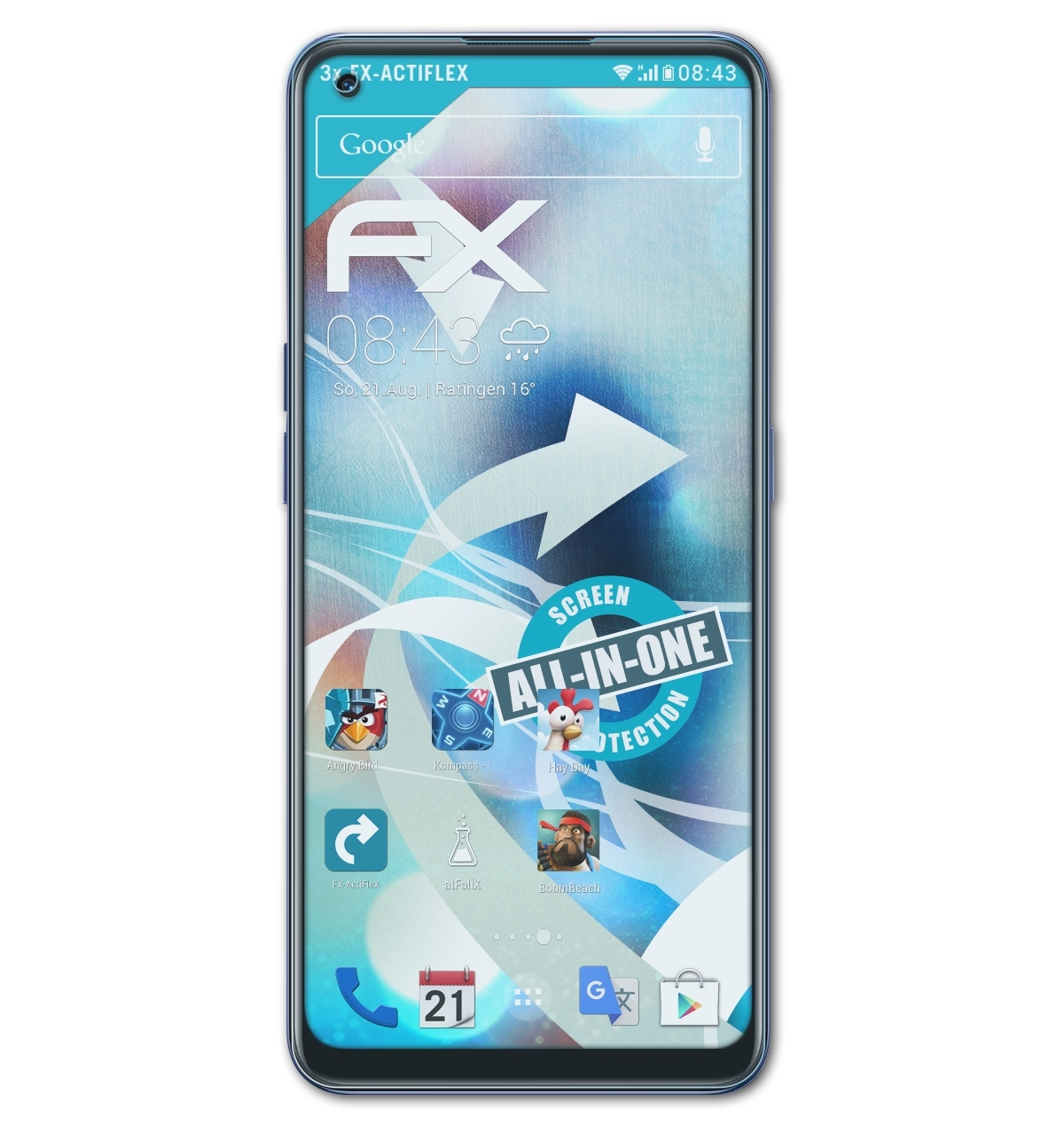 X5 FX-ActiFleX Find Oppo ATFOLIX 3x Displayschutz(für Lite)