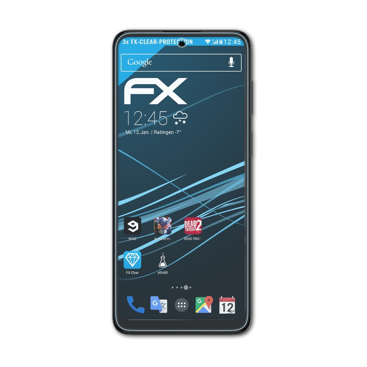 ATFOLIX 3x FX-Clear Displayschutz(für Moto G22) Motorola