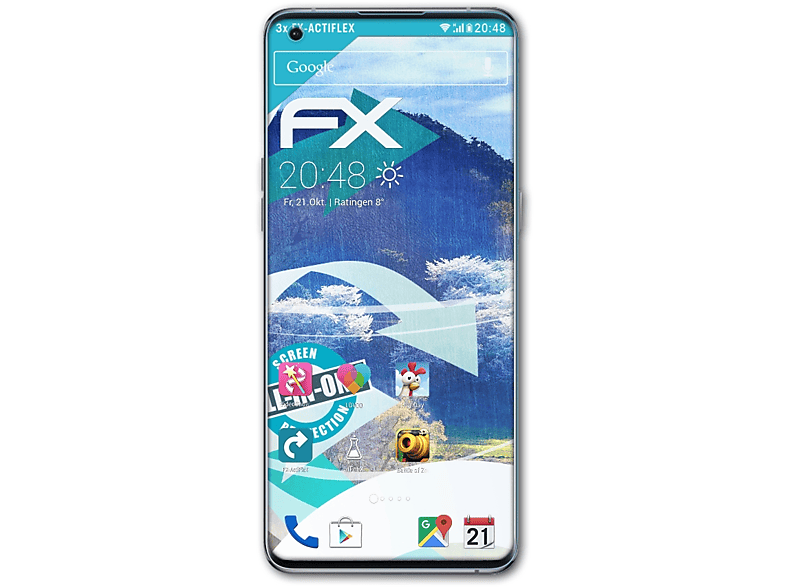 ATFOLIX 3x FX-ActiFleX Displayschutz(für Oppo Pro) X5 Find