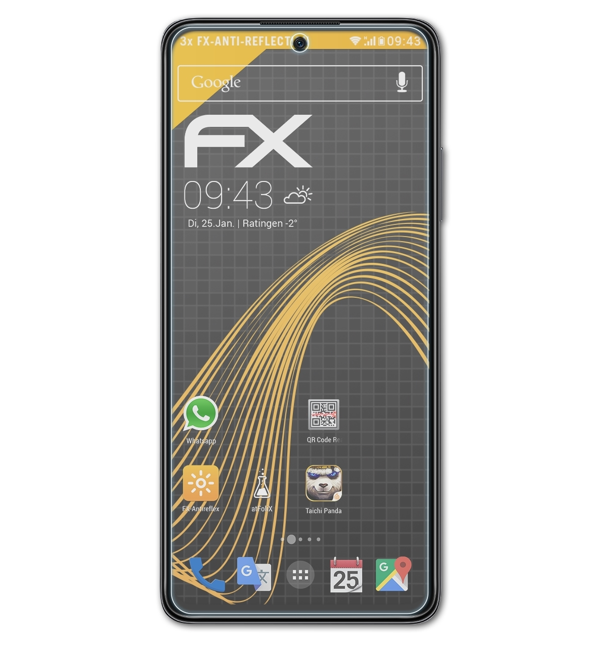 ATFOLIX 3x Displayschutz(für Pro X4 FX-Antireflex Poco 5G) Xiaomi