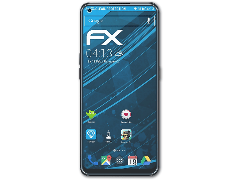 ATFOLIX 3x FX-Clear Displayschutz(für OnePlus Nord CE 2 5G)