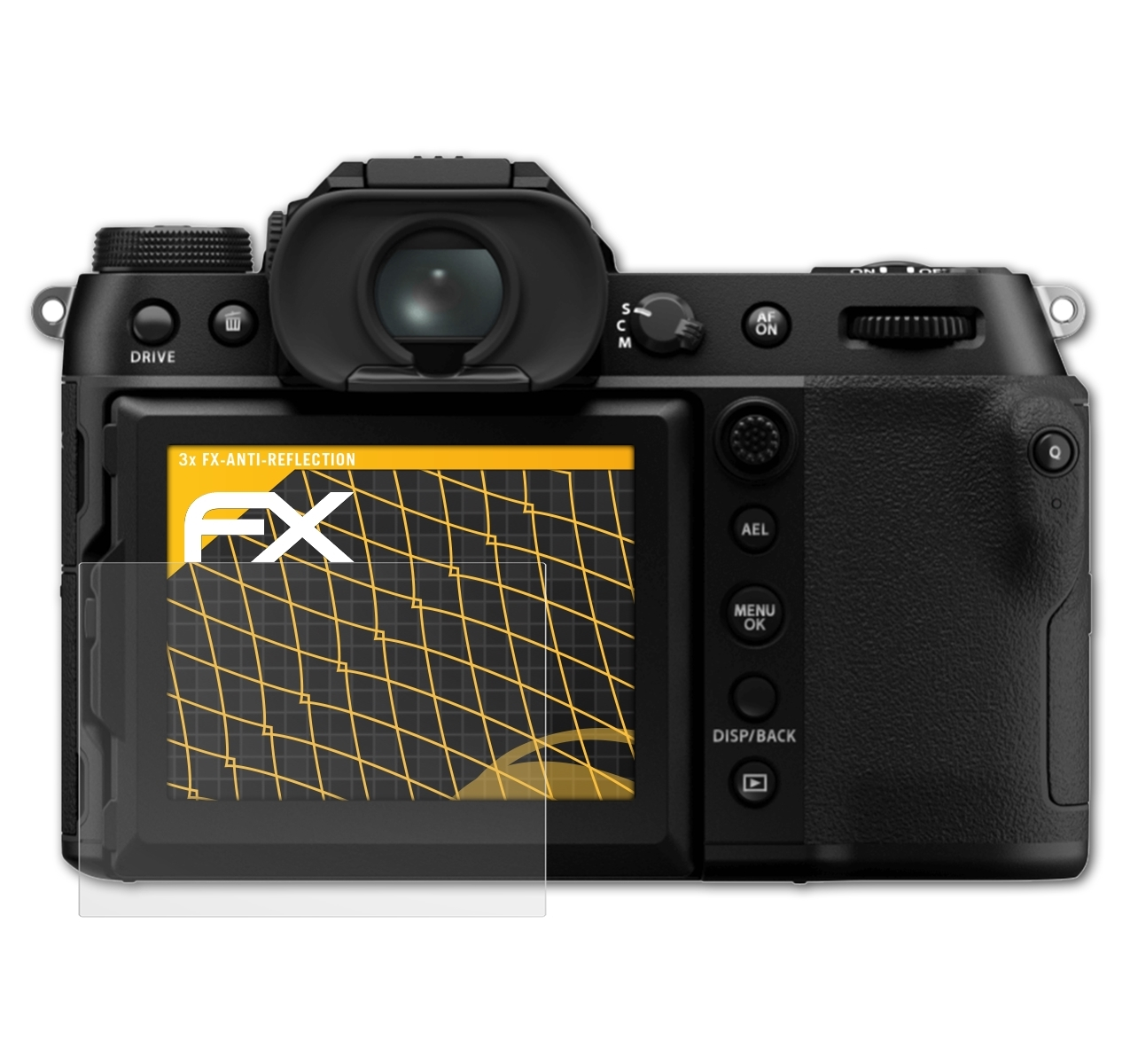 50S Fujifilm FX-Antireflex II) GFX Displayschutz(für 3x ATFOLIX