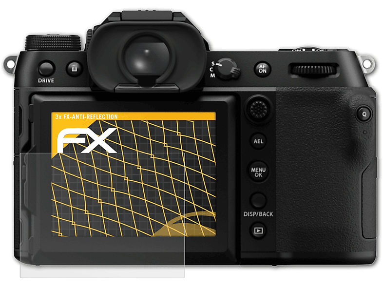 ATFOLIX 3x FX-Antireflex Displayschutz(für Fujifilm GFX 50S II)