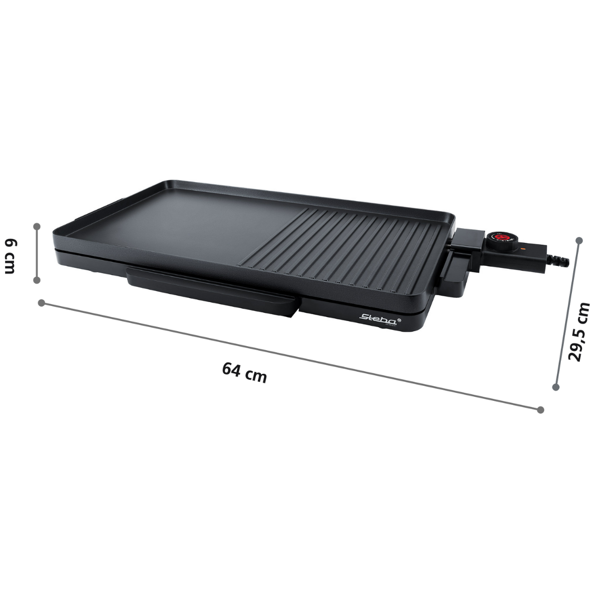 STEBA VG (2000 Watt) 30 Tischgrill, Slim Schwarz