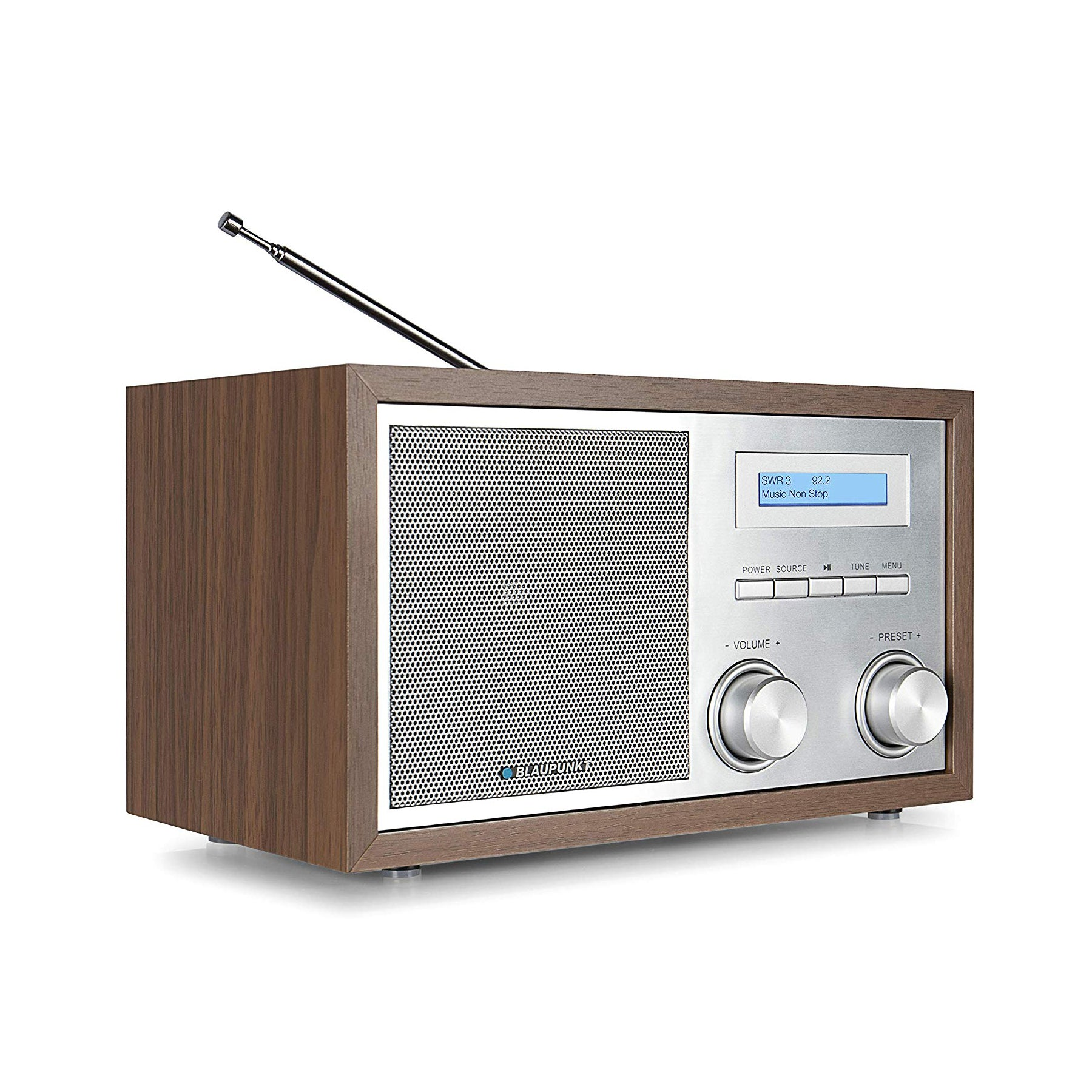BLAUPUNKT Nostalgieradio mit DAB+| Bluetooth, Tuner, B-Ware RXD PLL Weiß/Silber Retro-Radio, Tuner, 180 FM, RDS DAB