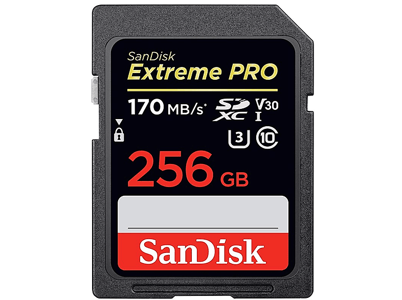 SANDISK SDSDXXY-256G-GN4IN SDXC EXTR.PRO 25, SDXC Speicherkarte, 256 GB, 170 MB/s