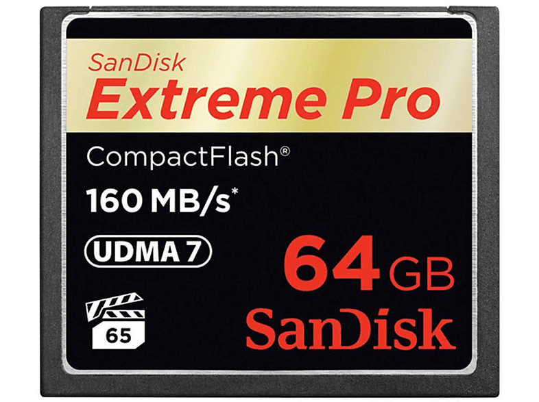 SANDISK SDCFXPS-064G-X46 CF EXTR.PRO 64GB 1, Compact Flash Speicherkarte, 64 GB, 160 MB/s