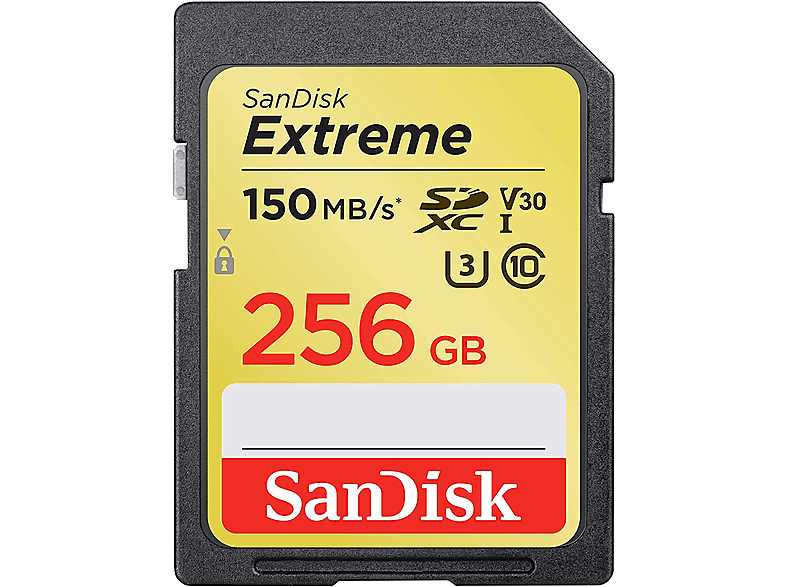 SANDISK SDSDXV5-256G-GNCIN SDXC EXTREME 256, Micro-SDXC Speicherkarte, 256 GB, 150 MB/s