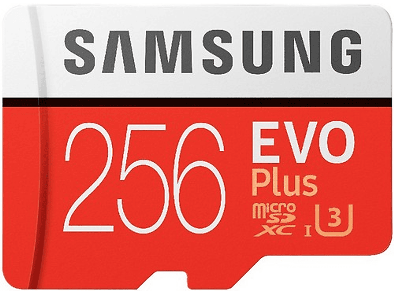 SAMSUNG MB-MC256GA-EU MICROSD EVO PLUS 256 GB 100MB/S/90MB, Micro-SDXC Speicherkarte, 256 GB, 100 MB/s