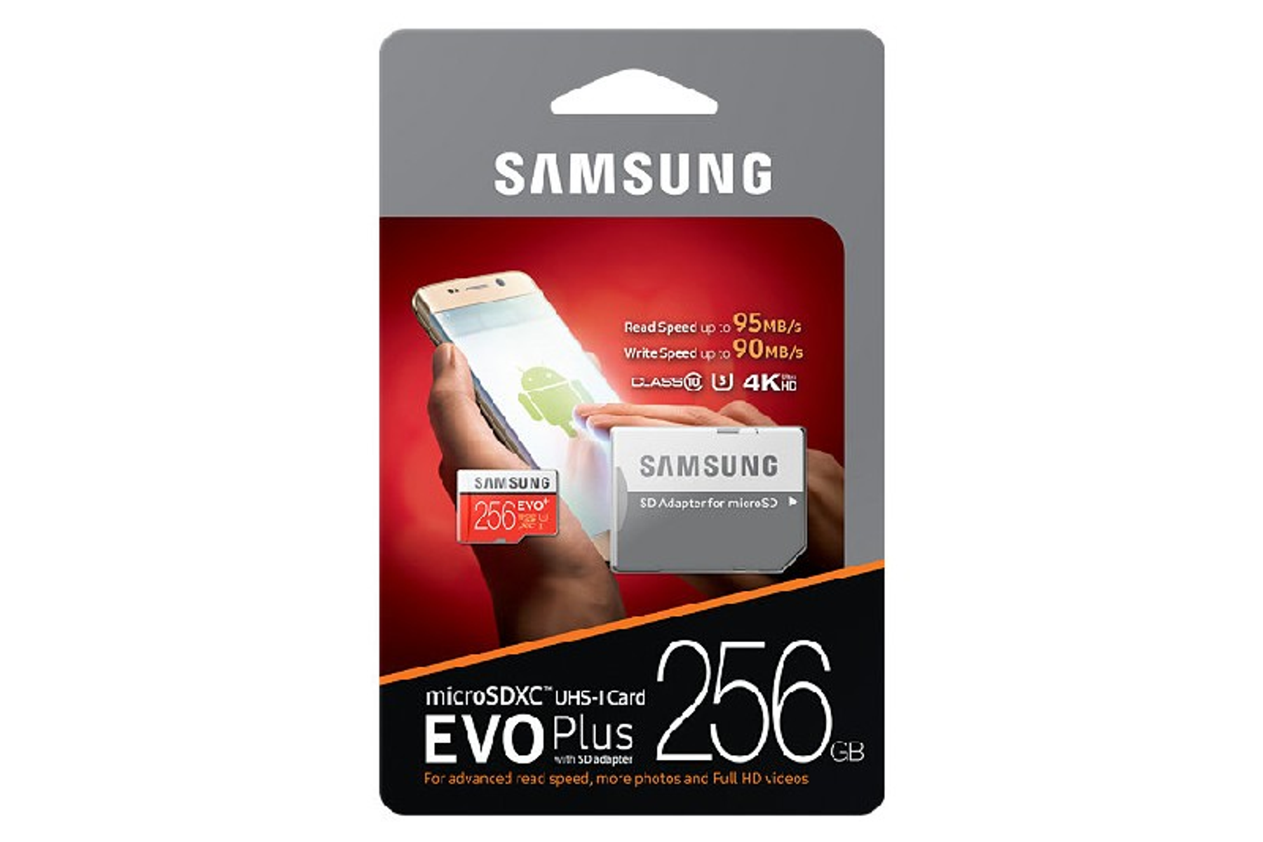 SAMSUNG MB-MC256GA-EU MICROSD EVO 100MB/S/90MB, GB MB/s Micro-SDXC 256 256 100 PLUS GB, Speicherkarte