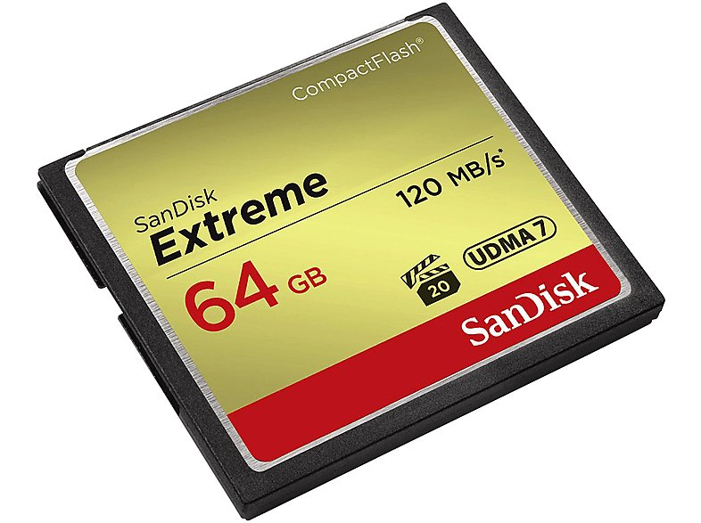 SANDISK SDCFXSB-064G-G46 CF EXTREME 64GB Speicherkarte, MB/s Compact 12, 64 Flash 120 GB