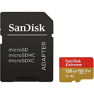 Tarjeta micro SD  - 128GB Extreme Plus MicroSDXC SANDISK