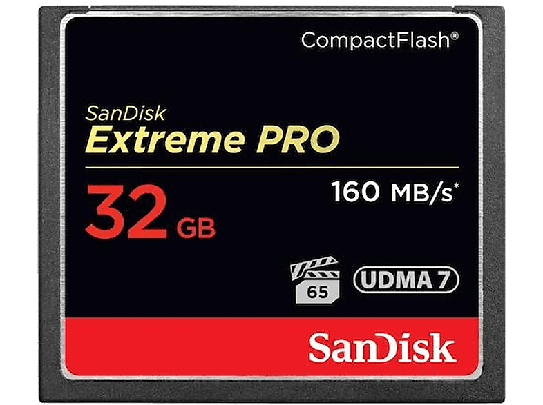 SANDISK SDCFXPS-032G-X46 CF EXTR.PRO 32GB 1, SD Speicherkarte, 32 GB, 160 MB/s