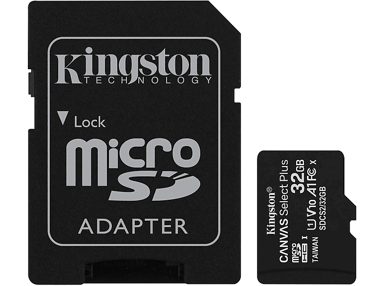 KINGSTON 52451334, Micro-SD, Micro-SDXC Speicherkarte, 32 GB, 100 MB/s
