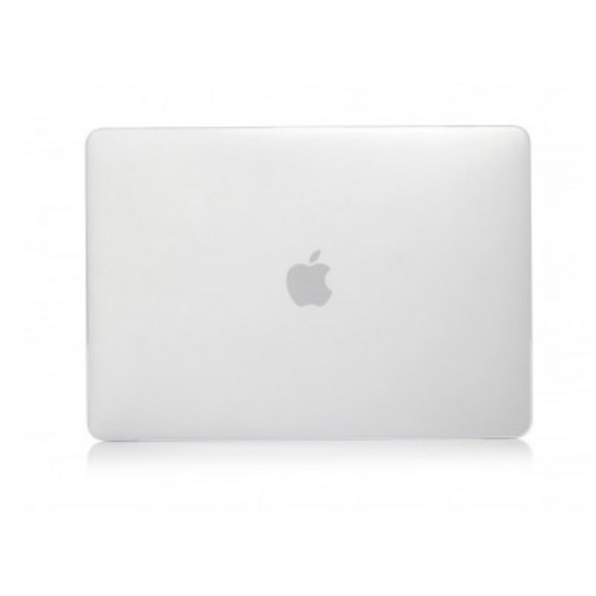 La parte trasera de un portátil Macbook plateado, que muestra el logotipo de Apple en el centro.