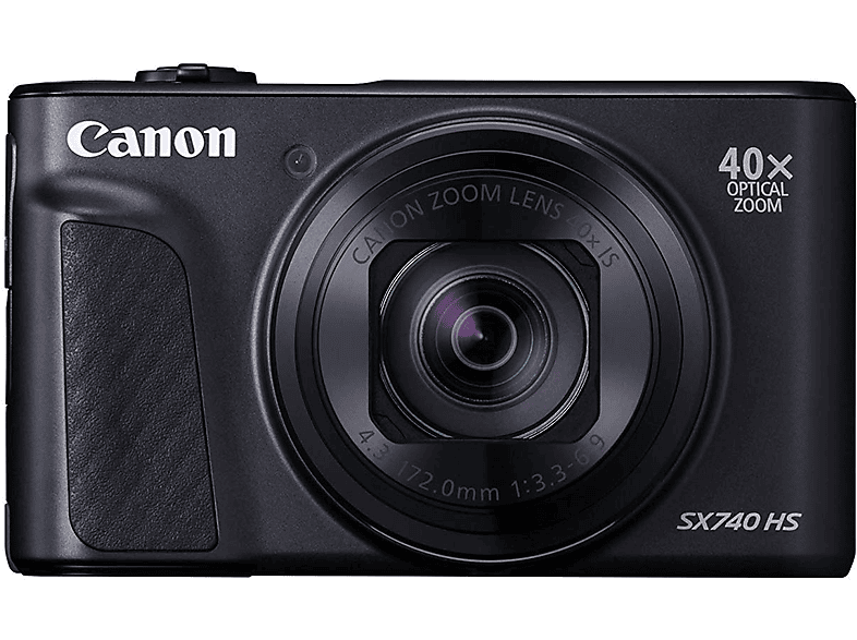40fach CANON HS Zoom, Schwarz, Digitalkamera POWERSHOT SX opt. LCD WLAN- 740 (TFT),