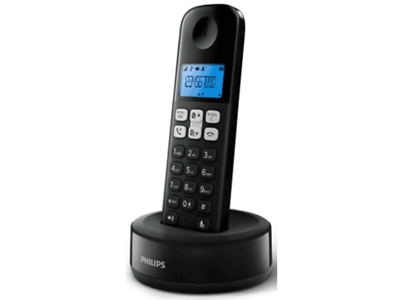 Teléfono inalámbrico philips d1602b/34 - pack duo - negro