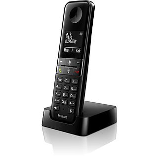 Teléfono inalámbrico - PHILIPS D4701B/34, RDSI, Negro