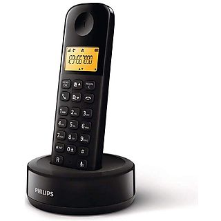 Teléfono inalámbrico - PHILIPS D1601B/34, RDSI, Negro