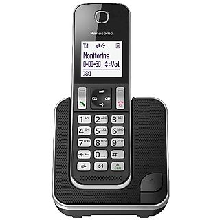 Teléfono inalámbrico - PANASONIC KX-TGD310, RDSI, Negro