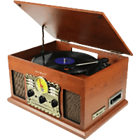 Tocadiscos  - PXRC5CDWD SUNSTECH, Aux-in, salida RCA, 33, 45 y 78 rpm, Madera