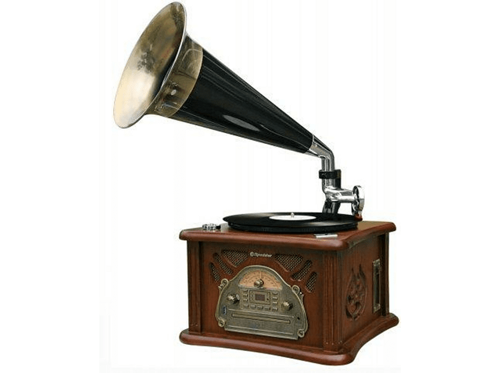 Tocadiscos - HIF-1850TUMPK ROADSTAR, 1, 33,45,78 RPM, Marrón