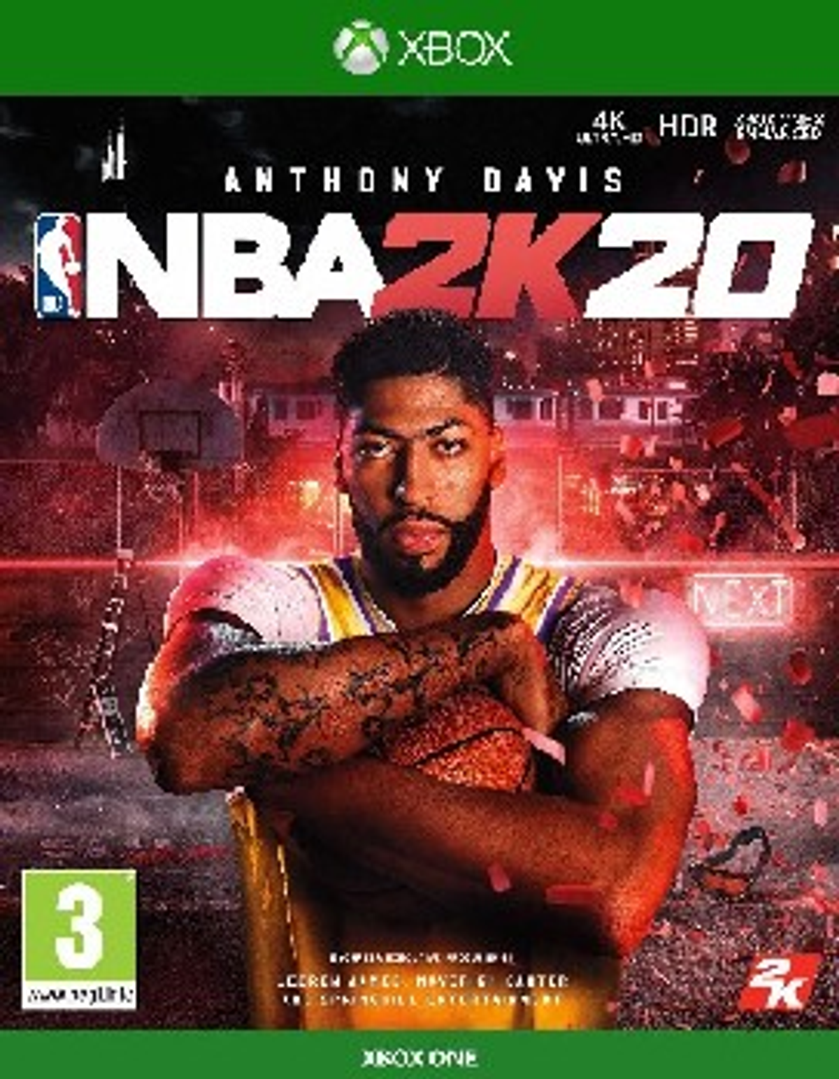 Okładka gry NBA 2K20 z Anthony Davisem. Gra jest na Xbox One i Xbox Series X.