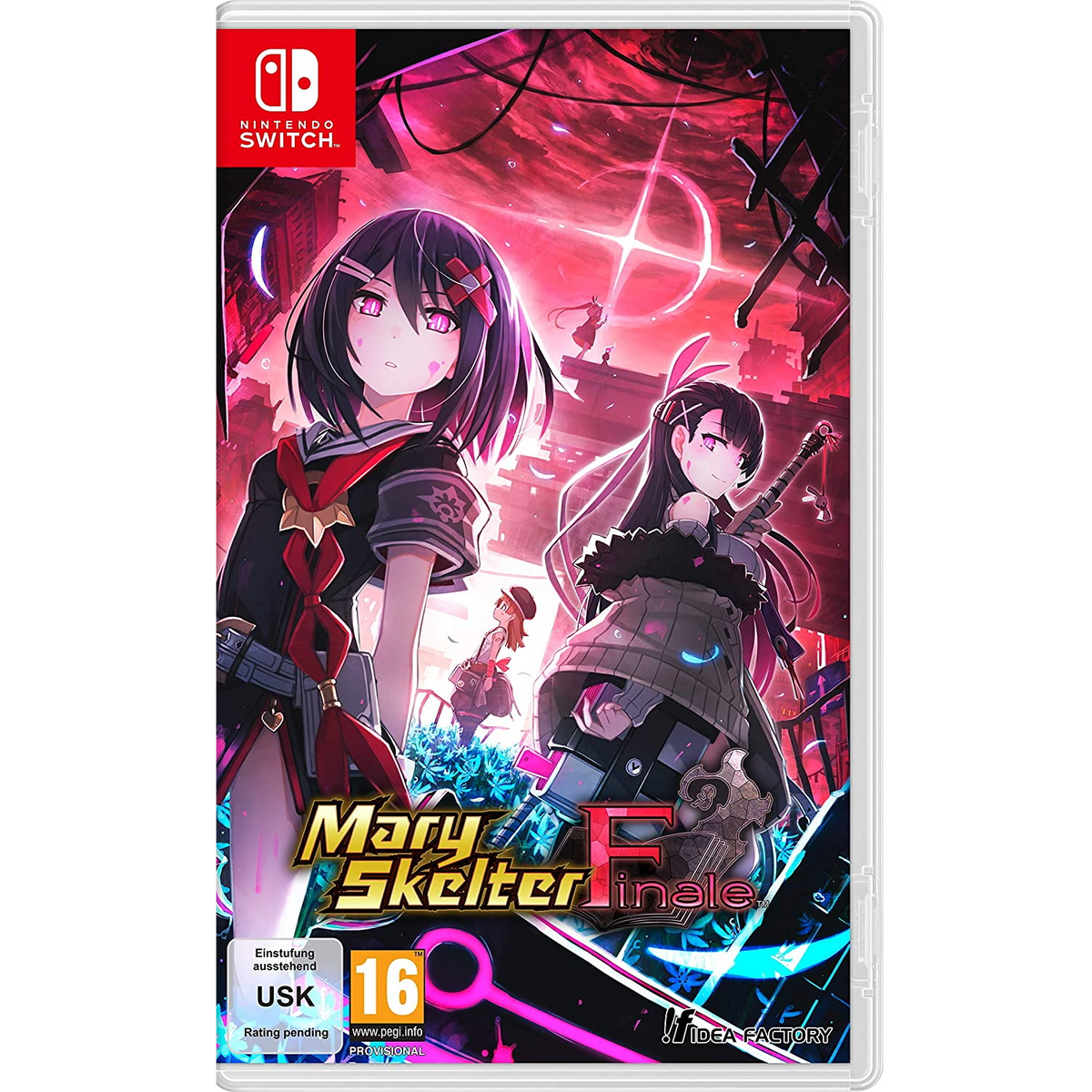 Copertina del gioco con due ragazze anime e il titolo: Mary Skelter Finale.