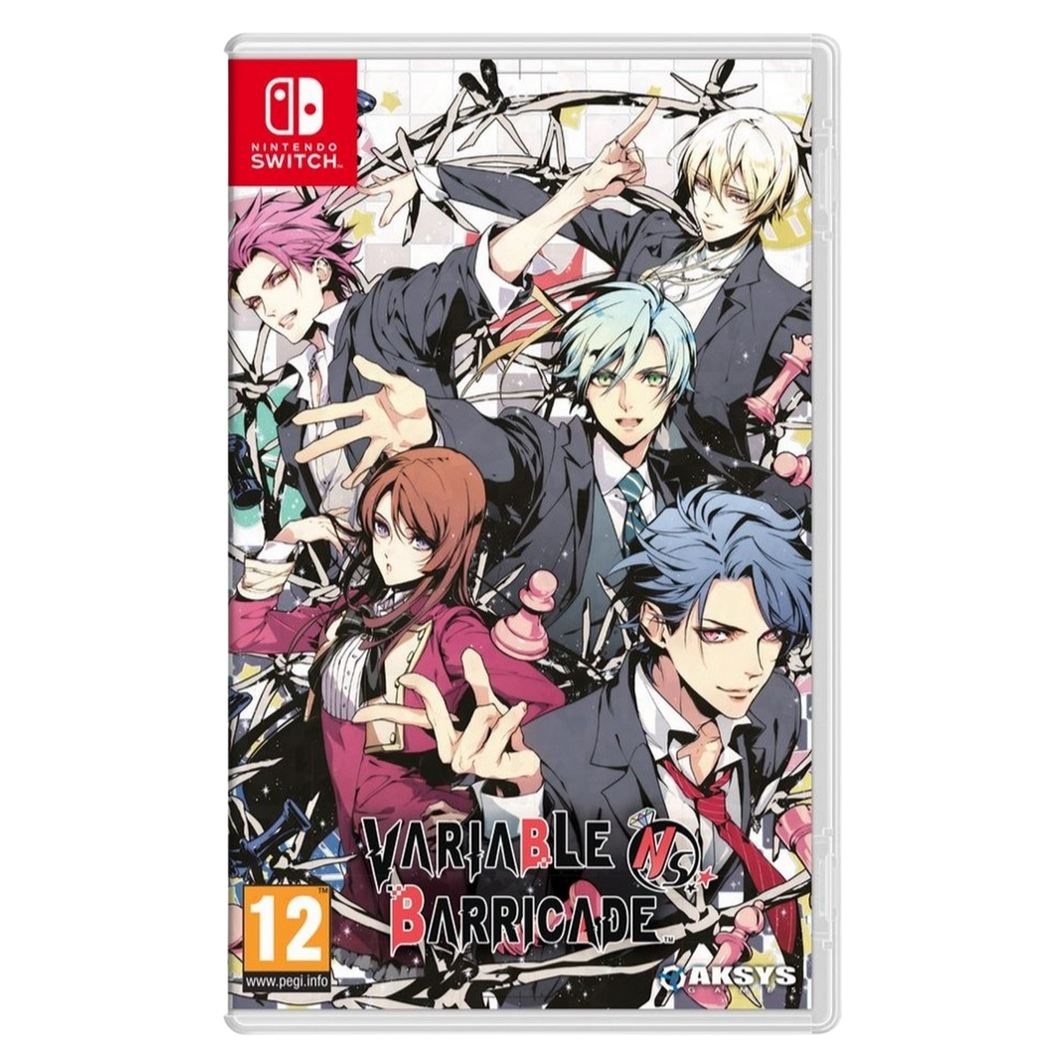 Okładka gry. Postacie w stylu anime. Grupa ludzi, niektórzy z bronią, stoją przed miastem.